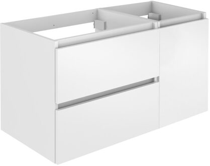 Wastafelonderbouw Allibert Lunik 90x55x46 cm Met Deur Glans Wit