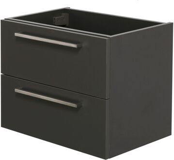 Wastafelonderkast Arezzo 37cm - Donkergrijs - Met 2 Lades - 37,4x45x59,2cm
