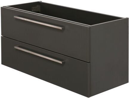 Wastafelonderkast Arezzo 37cm - Donkergrijs - Met 2 Lades - 37,4x99,2x45cm
