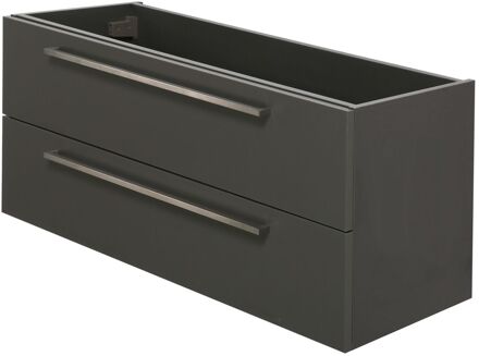 Wastafelonderkast Arezzo 37cm - Donkergrijs - Met 2 Lades - 37,6x119,2x45cm