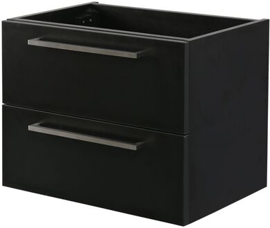 Wastafelonderkast Arezzo 37cm - Zwart Mat - Met 2 Lades - 37,4x59,2x45cm