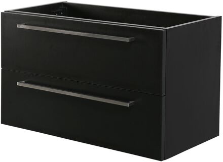 Wastafelonderkast Arezzo 37cm - Zwart Mat - Met 2 Lades - 37,4x79,2x45cm