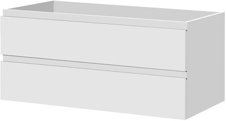 Wastafelonderkast Napoli 119cm - Hoogglans Wit - Met 2 Lades - 119,4x50x47,5cm