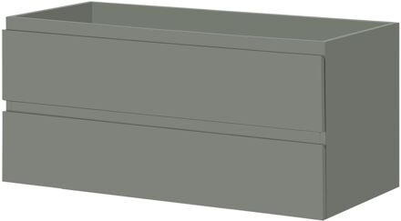 Wastafelonderkast Napoli 120cm - Donkergrijs Mat - Met 2 Lades - 119,4x50x47,5cm