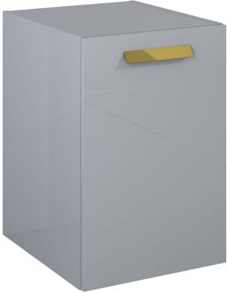 Wastafelonderkast Ness 40cm - Lichtgrijs Glanzend - Met 1 Deur - 40x55x22cm