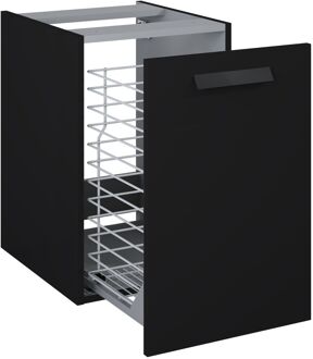 Wastafelonderkast Ness 40cm - Zwart Mat - Met 2 Lades - 40x62x45cm