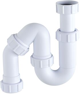 Wastafelsifon S-vormig Richtbare Uitgang Wit