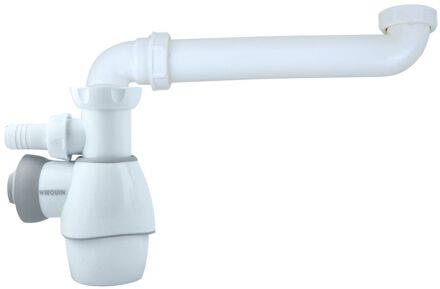 Wastafelsifon Universeel Wit/grijs