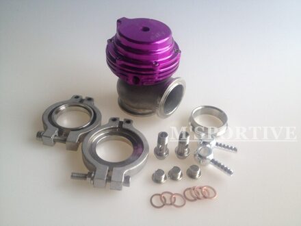 Wastegate MVS 38mm Wastegate Paars Met V-Band en Flenzen Alle Springs