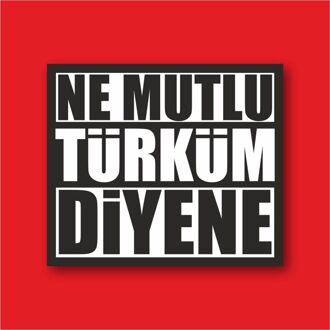 Wat Gelukkig Turkum Zeggen Ataturk Laptop En Telefoon Sticker-Decal Max.8cm