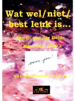 Wat wel/ niet/ best leuk is... - Boek Jan C. van der Heide (906586072X)