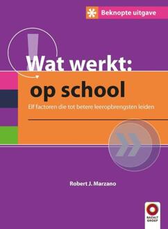 Wat werkt op school - Boek Robert Marzano (9461181892)