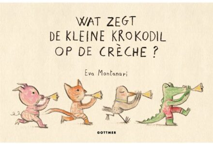 Wat zegt de kleine krokodil op de créche? 1+