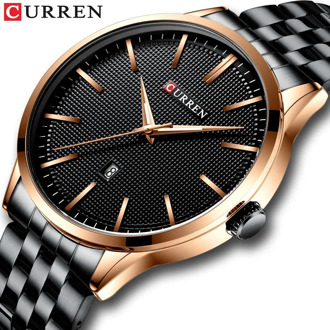 Watch Man New CURREN Brand Watches Fashion Business Wristwatch with Auto Date Stainless Steel Clock Men's Casual Style Reloj