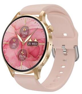 Watch3 pro 1,3 AMOLED Smart horloge met metalen behuizing Bluetooth oproep vrouwen gezondheid armband met hartslagmonitoring - Gold