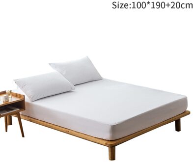 Water Absorberende Elastische Hotel Effen Beddengoed Waterdicht Protector Schimmelbestendig Wasbaar Matras Cover Stofdicht Thuis 100x190 20cm