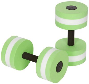 Water Aerobics Dumbbells Eva Aquatic Barbell Fitness Aqua Zwembad Oefening Draagbare Outdoor Oefening Halter Fitness Gereedschap groen