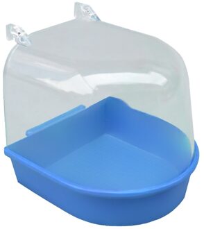 Water Bad Voor Huisdier Parkiet Vogels Papegaaien Kooi Opknoping Accessoire Kom Vogel Bad Huisdier Vogels Kooi Opknoping Bad Douche vogel blauw