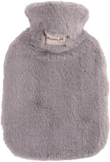 Water Bag Fles Zachte Warm Te Houden In Winter Draagbare Herbruikbare Bescherming Pluche Die Wasbare Lekvrije grijs