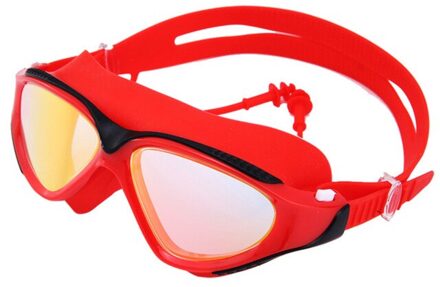 Water Bril Professionele Zwembril Volwassenen Waterdichte Zwemmen Uv Anti Fog Verstelbare Bril Oculos Espelhado Zwembad Bril rood