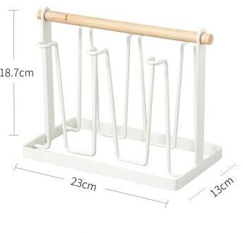 Water Cup Plank Cup Plank Rack Cup Rack Cup Rack Bekerhouder Creatieve Huishoudelijke Afvoer Drogen Bekerhouder LB919106 bruin