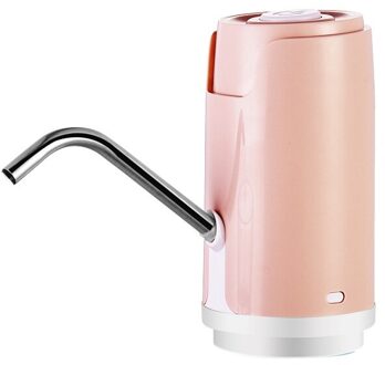 Water Dispenser Pomp Usb Opladen Automatische Elektrische Waterpomp Draagbare Drinken Flessen Drinkware Switch Gereedschap roze