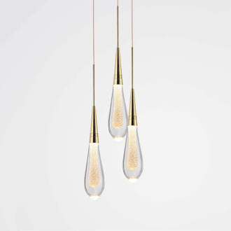 Water-drop Glass Pendant Lights Bedroom Bedside Lamp modern LED Designer Crystal Pendant Lamp Dining Room Kitchen Hanging Lamps