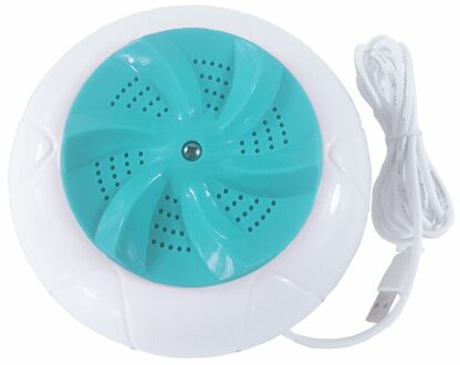 Water Droplet Vortex Wasmachine Mini Draagbare Wasmachine Voor Home Reizen Kleding DC120 cyaan