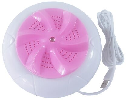 Water Droplet Vortex Wasmachine Mini Draagbare Wasmachine Voor Home Reizen Kleding DC120 roze