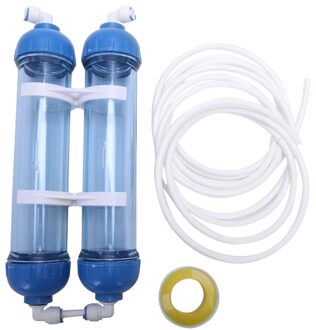Water Filter 2 Stuks T33 Cartridge Behuizing Diy T33 Shell Filter Fles 4Pcs Fittings Waterzuiveraar Voor Omgekeerde Osmose systeem