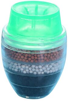 Water Filter 5-Layer Tap Nozzle Keuken Filter Gezonde Spuit Duurzaam & Veilig groen
