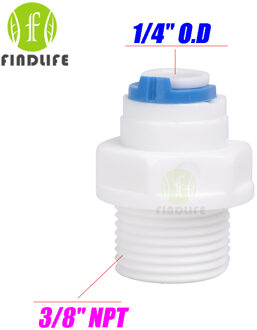 Water Filter Onderdelen 5 stks 1/4 "OD Buis * 3/8" NPT BSP Male Quick Connector fit ro waterzuiveraar systeem 1046
