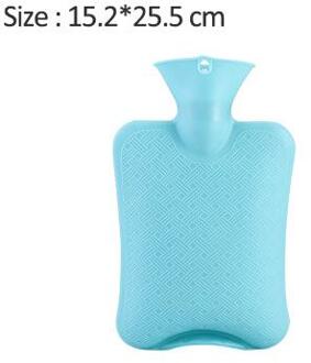 Water Fles Effen Kleur Dikke Pvc Silicone Rubber Warm Water Fles Irrigatie Hand Warmers Warm Paleis Warme Zak blauw-M
