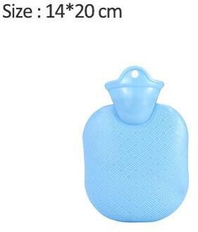 Water Fles Effen Kleur Dikke Pvc Silicone Rubber Warm Water Fles Irrigatie Hand Warmers Warm Paleis Warme Zak blauw-S