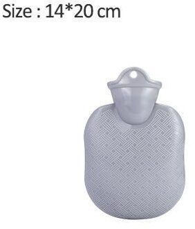 Water Fles Effen Kleur Dikke Pvc Silicone Rubber Warm Water Fles Irrigatie Hand Warmers Warm Paleis Warme Zak grijs-S