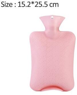 Water Fles Effen Kleur Dikke Pvc Silicone Rubber Warm Water Fles Irrigatie Hand Warmers Warm Paleis Warme Zak roze-M
