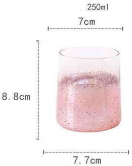 Water Fles Koffie Cup Hittebestendig Glas Cup Sterrenhemel Mok Whisky Glas Cups Kerstmis Sturen Vriend Roze