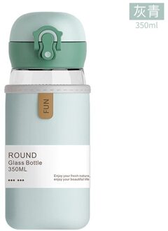 Water Fles Met Doek Cover Anti-Brandwonden, bounce Cover Met Thee Spacer Mannelijke En Vrouwelijke Student Paar Leuke Water Cup blauw