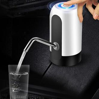 Water Fles Pomp Usb Opladen Automatische Drinkwater Pomp Draagbare Elektrische Water Dispenser Schakelaar Voor Water Pompen Apparaat wit