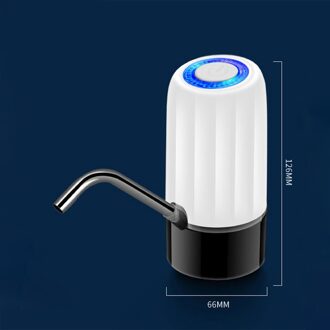Water Fles Pomp Usb Opladen Automatische Drinkwater Pomp Draagbare Elektrische Water Dispenser Schakelaar Voor Water Pompen Apparaat wit