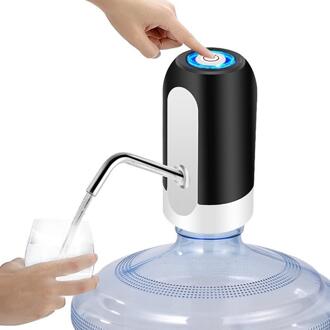 Water Fles Pomp Usb Opladen Automatische Drinkwater Pomp Draagbare Elektrische Water Dispenser Schakelaar Voor Water Pompen Apparaat zwart