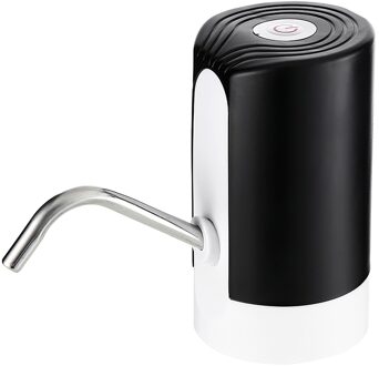 Water Fles Pomp Usb Opladen Automatische Elektrische Water Dispenser Pomp Fles Waterpomp Auto Switch Drinken Dispenser zwart