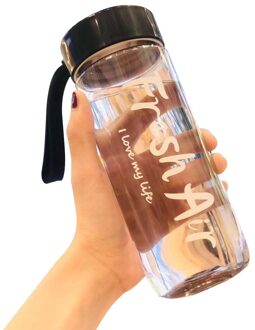 Water Fles Sport 780Ml Plastic Draagbare Fles Water Voor Drinken Thee Mok Outdoor Sport Camping Benodigdheden Koffie Keuken Gereedschap zwart 600ml