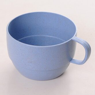 Water Fles Tarwe Fiber Stro Koffie Kopje Thee Melk Ontbijt Cup Paar Mode Drinkwater Cups Huishoudelijke Producten Blauw