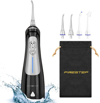 Water Flosser Cordless Teeth Cleaner 6 Modes 3 Jets Finestep Portable Dental Oral Irrigator IPX7 Travel Home Braces and Bridges
