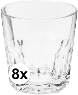 Water glazen 8 stuks - Drinkglazen Transparant