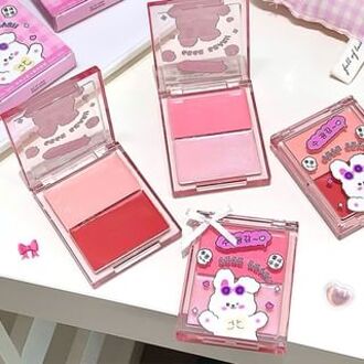 Water Gloss Cheek Blush Plate - 2 Colors #01 Peach Heart Guava