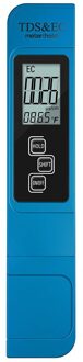 Water Quality Tester Tds Zakformaat Digitale Temperatuur Ec Meter Lcd Ph Meter Dragen Zwemmen Draagbare Onderdelen Blauw