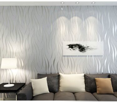 Water Rimpel Patroon Vliesbehang 3D Massaal Achtergrond Muur Sticker Voor Woonkamer Slaapkamer Keuken Behang