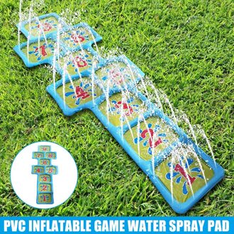 Water Spelen Hopscotch Mat Opblaasbare Spelen Mat Met Water Sprinklers Tuin Game Voor Outdoor Kids